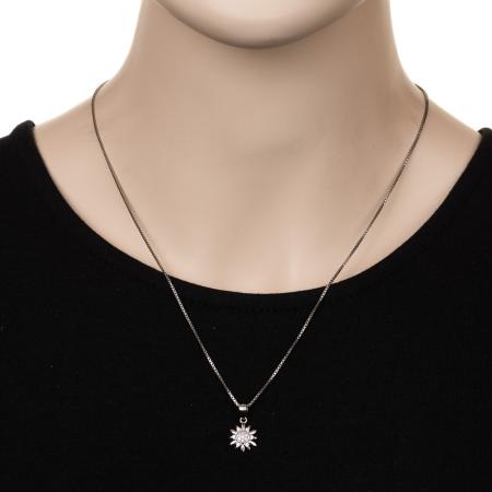 Stříbrný přívěsek - slunce, čiré kulaté zirkony | Argento.cz