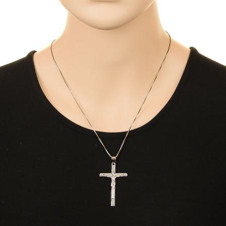 Stříbrný přívěsek - křížek s Ježíšem | Argento.cz