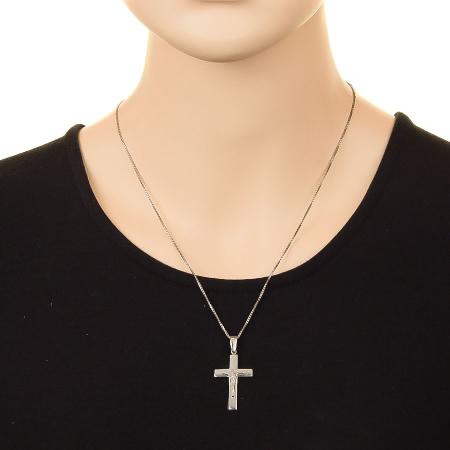 Stříbrný přívěsek - křížek s Ježíšem | Argento.cz