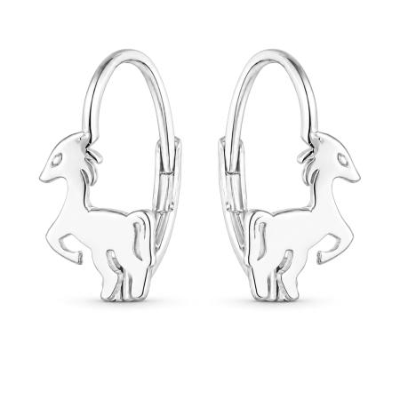 Stříbrné náušnice - kůň | Argento.cz