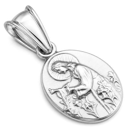 Stříbrný přívěsek - světice s liliemi | Argento.cz