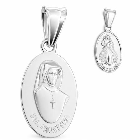 Stříbrný přívěsek - sv. Faustyna Kowalská | Argento.cz