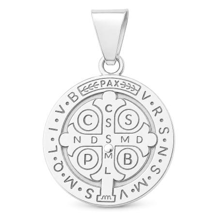 Stříbrný přívěsek - medailka svatého Benedikta | Argento.cz
