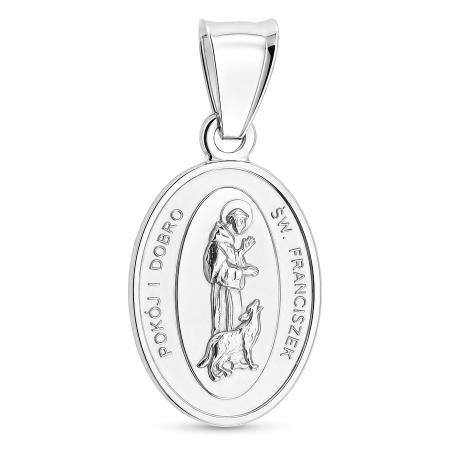 Stříbrný přívěsek - svatý František z Assisi, s vlkem | Argento.cz