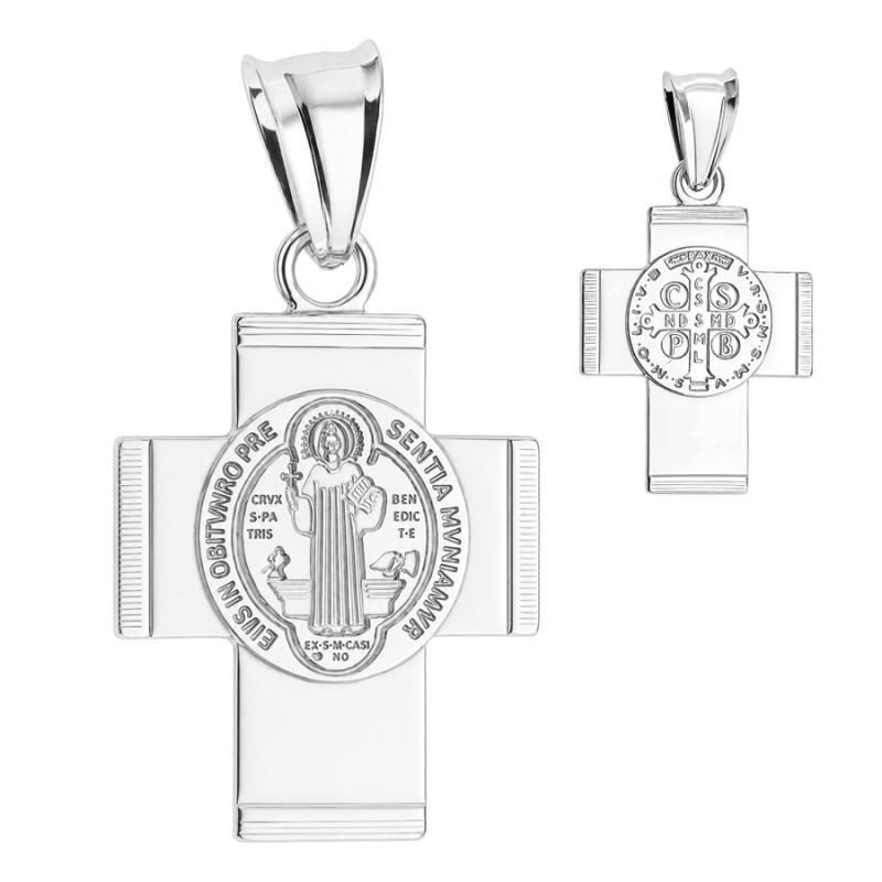 Stříbrný přívěsek - Benediktinský kříž | Argento.cz